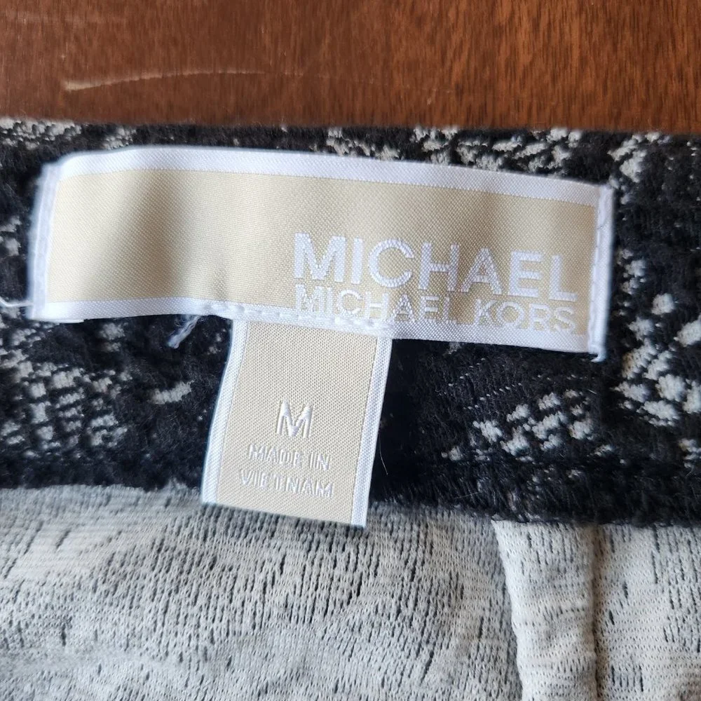 Michael Kors Black and White Pencil Skirt Sz M